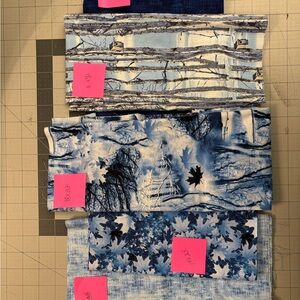 Blue and White Woodland Fabric Bundle